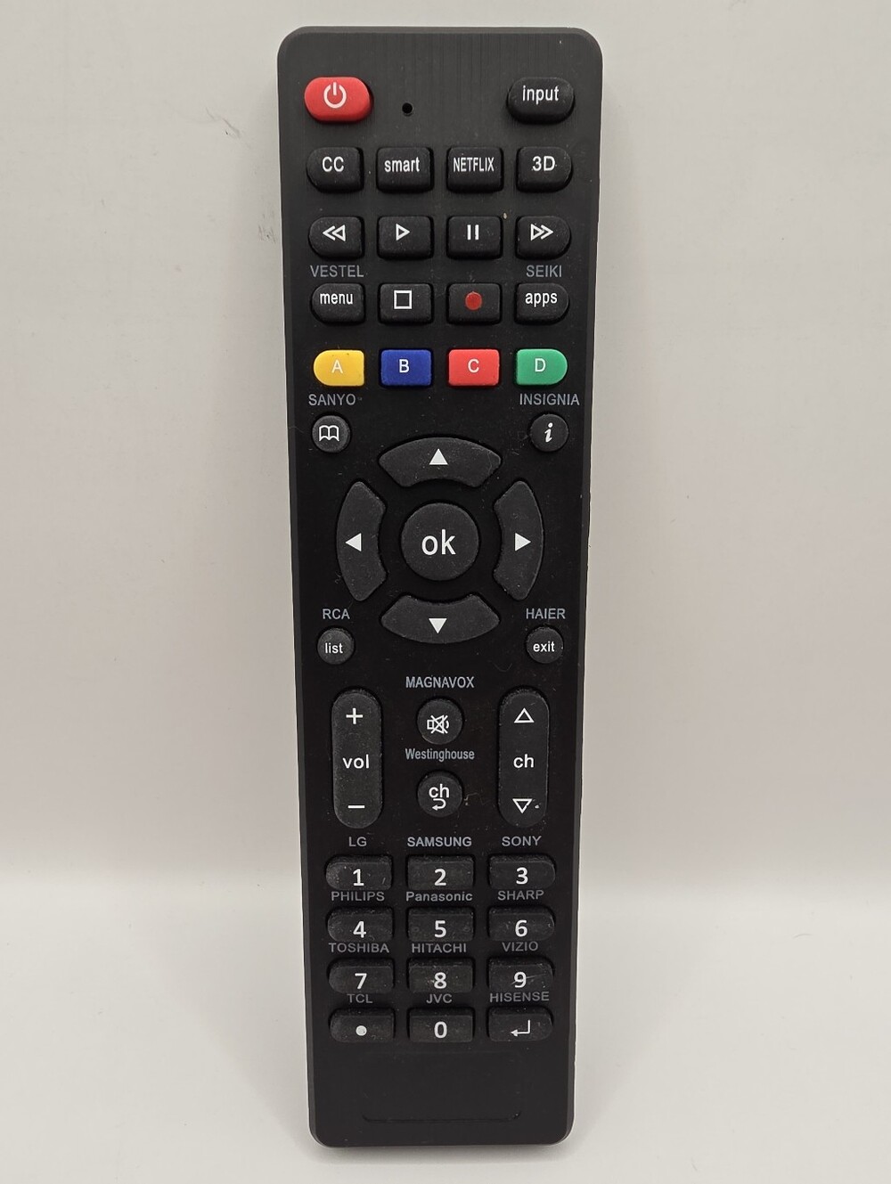 Universal Remote Control for LG Samsung Sony Panasonic Vizio TCL Hisense etc.